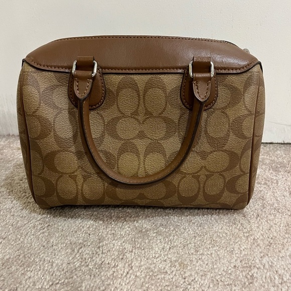 Coach Mini Bennett Satchel in Signature Canvas with Rainbow Animation - Picture 10 of 14